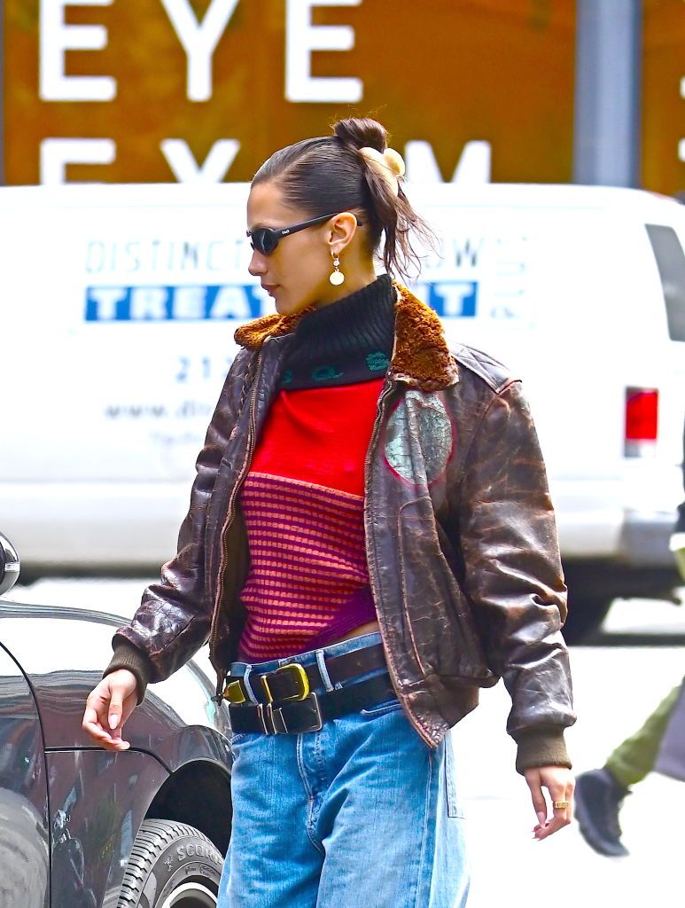 BELLA HADID SAID TWO BELTS IS THE NEW FALL FASHION